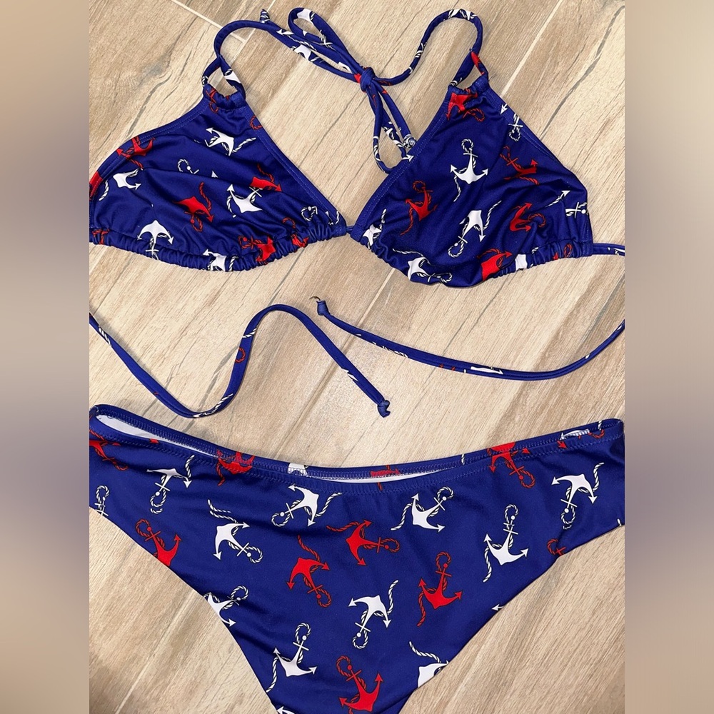 Curvy beach nautical bikini